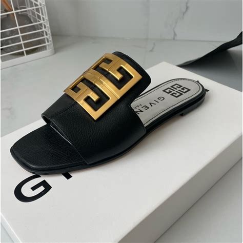 givenchy fur-trimmed velvet mules|givenchy flat mules.